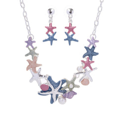 Starfish Shell Jewelry Necklace And Earrings Suite