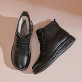 Mother Cowhide Wool Fleece Lined Soft Bottom Non-slip Wear-resistant Ankle Boots