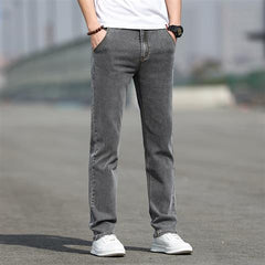 Autumn Smoky Gray Jeans Men's Trendy All-matching