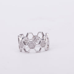 Honeycomb Diamond Bracelet Co-built Love Nest Ring