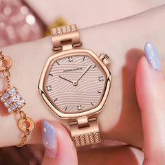 Fashion Simple Hexagonal Movement Women's Watch