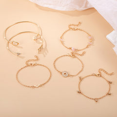 European And American Fashionable Golden Spot Drill Arrow-shaped Water Drop-shaped V-shaped 6 Pieces Suit