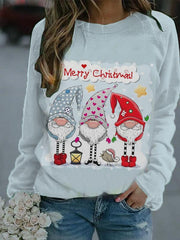 Popular women's landscape print long-sleeved T-shirt top