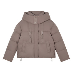 Short Down Jacket Women's Hooded Warm Jacket