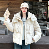 Short Down Jacket Women's Hooded Warm Jacket