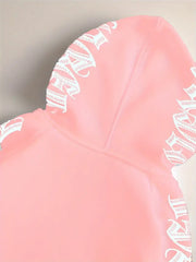 2025 New Letter Printed Long Sleeve Zipper Hoodie, Gothic Punk Hoodie