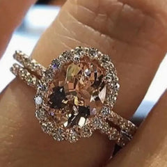 New Luxury Micro-inlaid Zircon Ring Women's Fashion