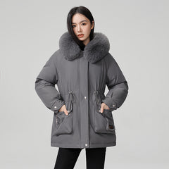 Hooded Padded Cotton Coat Women