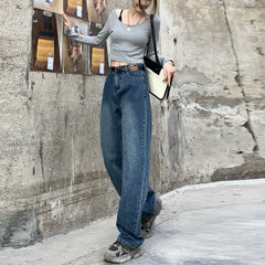 High Quality Popular Retro Straight Jeans For Women