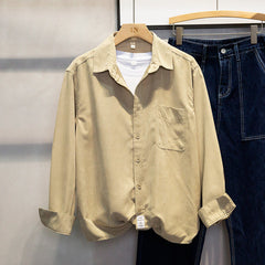 New Loose Shirt Men's Long-sleeved All-match Handsome