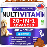 Dog Multivitamin Chewable With Glucosamine 20 In 1 Dog Vitamins And Supplements Senior & Puppy Multivitamin For Dogs Pet Joint Support Health Immunity Mobility Gut Skin 120 Chews