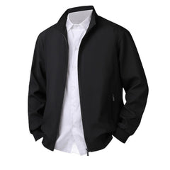 Plus Size Men's Spring Long Sleeve Stand-up Collar Jacket