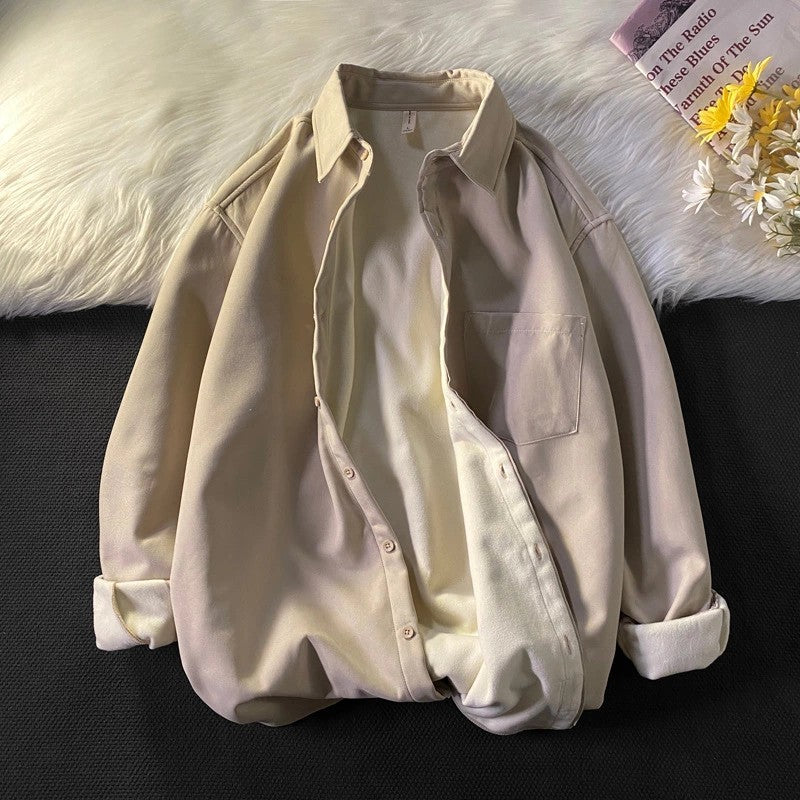 New Loose Shirt Men's Long-sleeved All-match Handsome