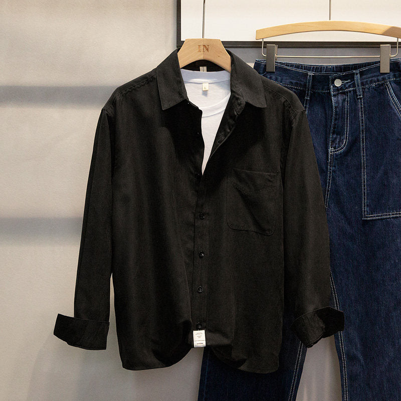 New Loose Shirt Men's Long-sleeved All-match Handsome