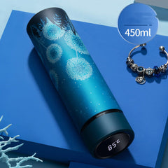 Stainless steel intelligent temperature measuring mug