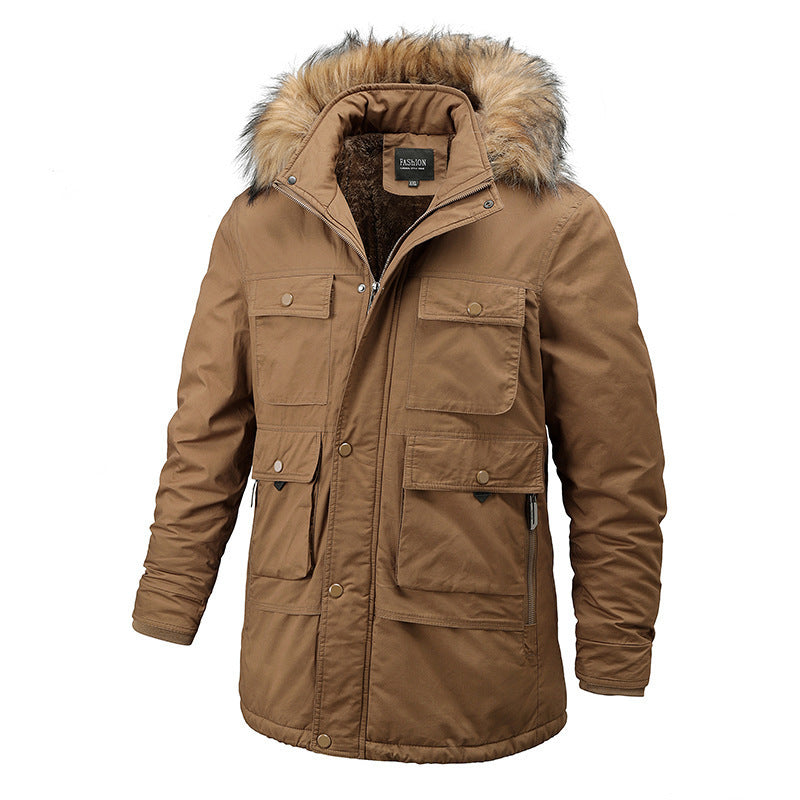 Men's Mid-Length Padded Jacket Thickened