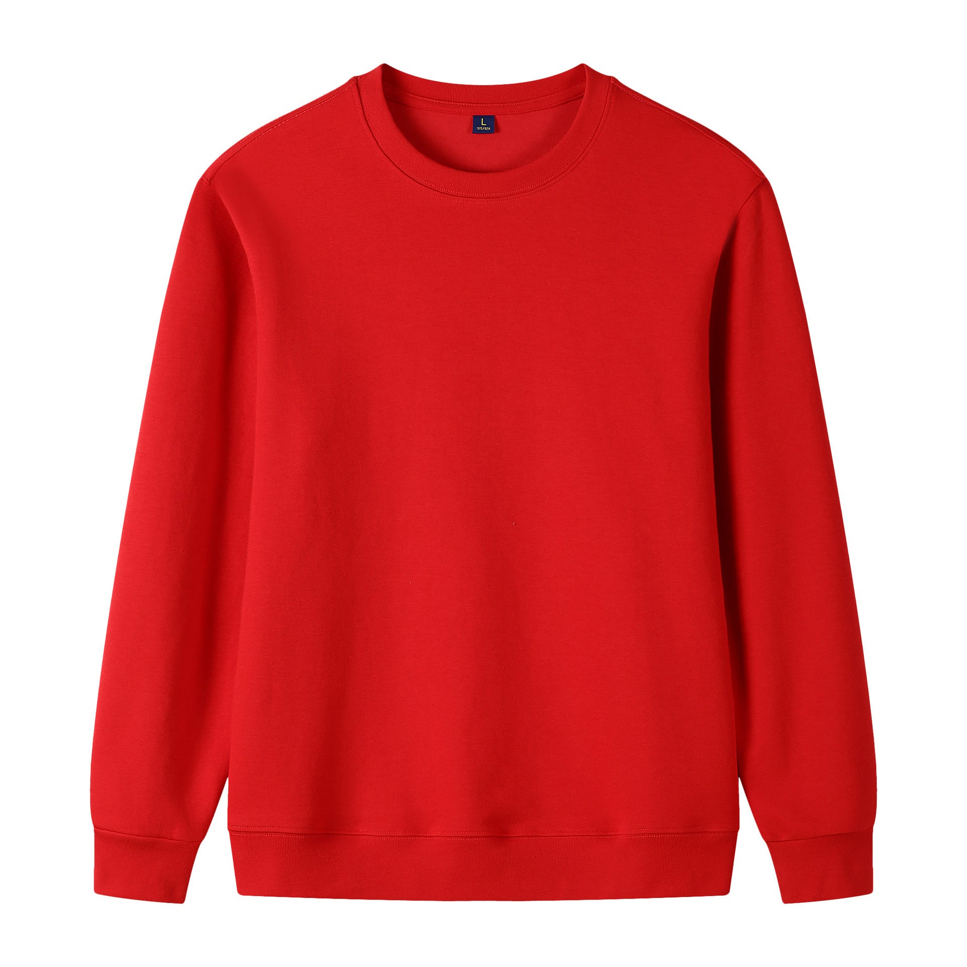 320g Straight Shoulder Pure Cotton Autumn Long Sleeve Round Neck Solid Color Sweatshirt Customized