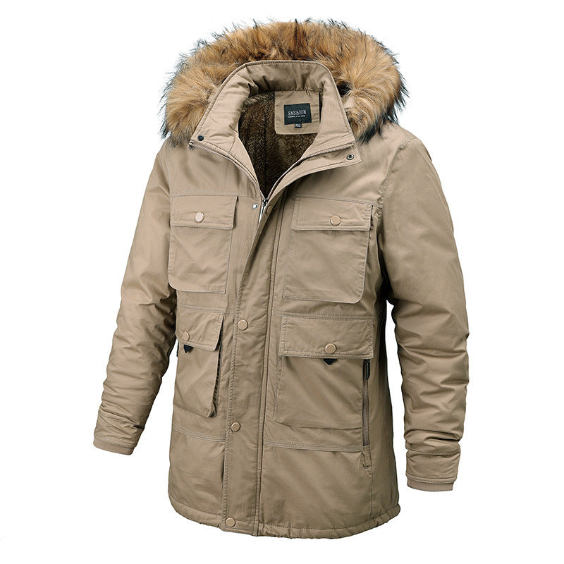 Men's Mid-Length Padded Jacket Thickened
