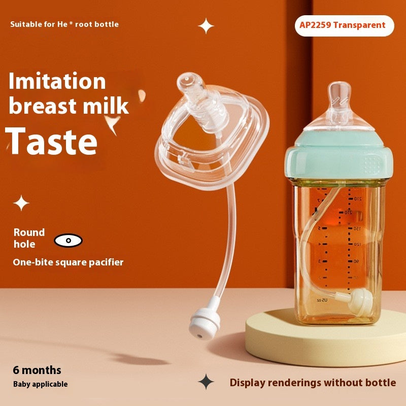 Universal Embedded Straw Handle Baby Bottle Accessories