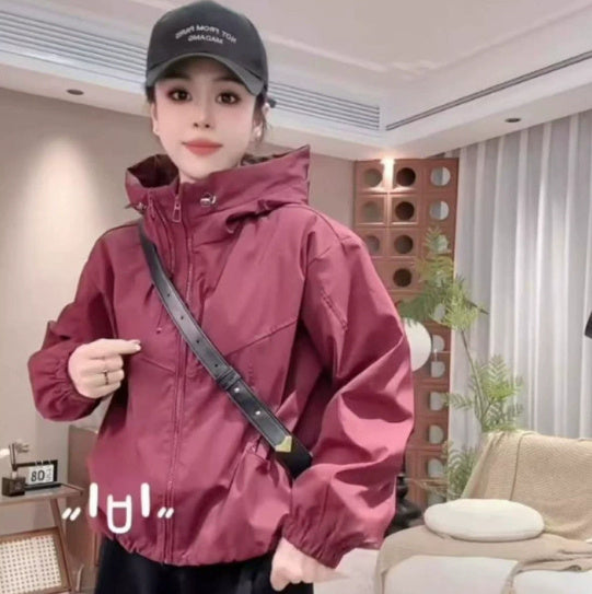 Short American Hooded Loose Small Casual Jacket Top