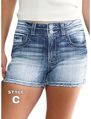 Generation AliExpress Amazon Cross-border New Arrival Men's Shorts Embroidered Details Frayed Retro Style