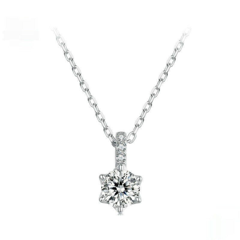 Shining Moissanite Necklace Pendant For Women