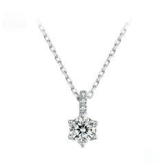 Shining Moissanite Necklace Pendant For Women