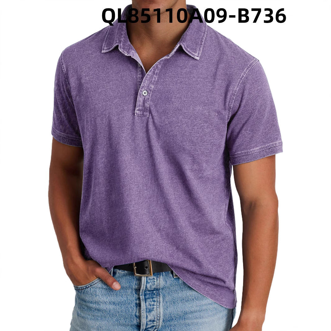 Men's Loose Trendy Short Sleeve Lapel Shirt