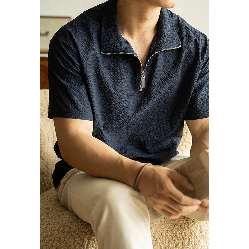 American Quick-drying Ice Silk Cool Breathable Short Sleeve