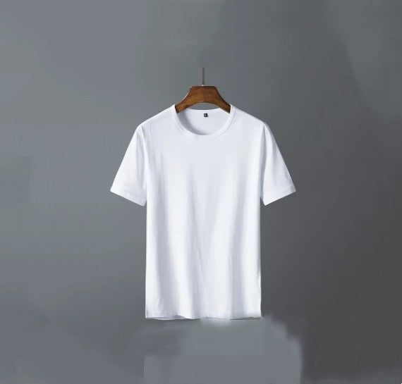 Pure Color Half Zip Short Sleeve T-shirt