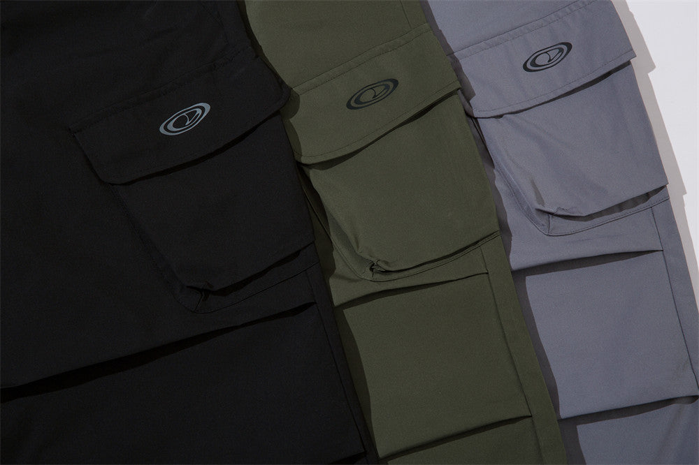Solid Color Casual Trousers For Men