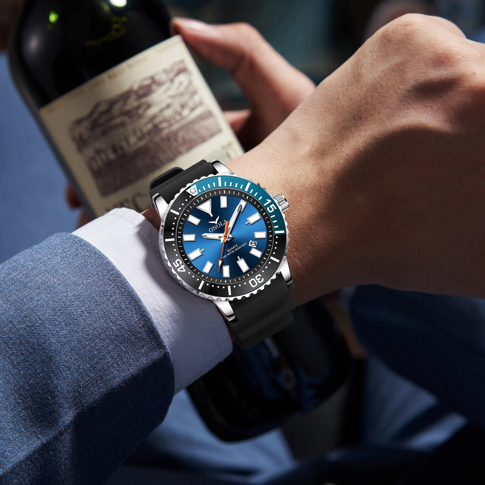 Business Casual Men's Watch Waterproof Tape Quartz Watch