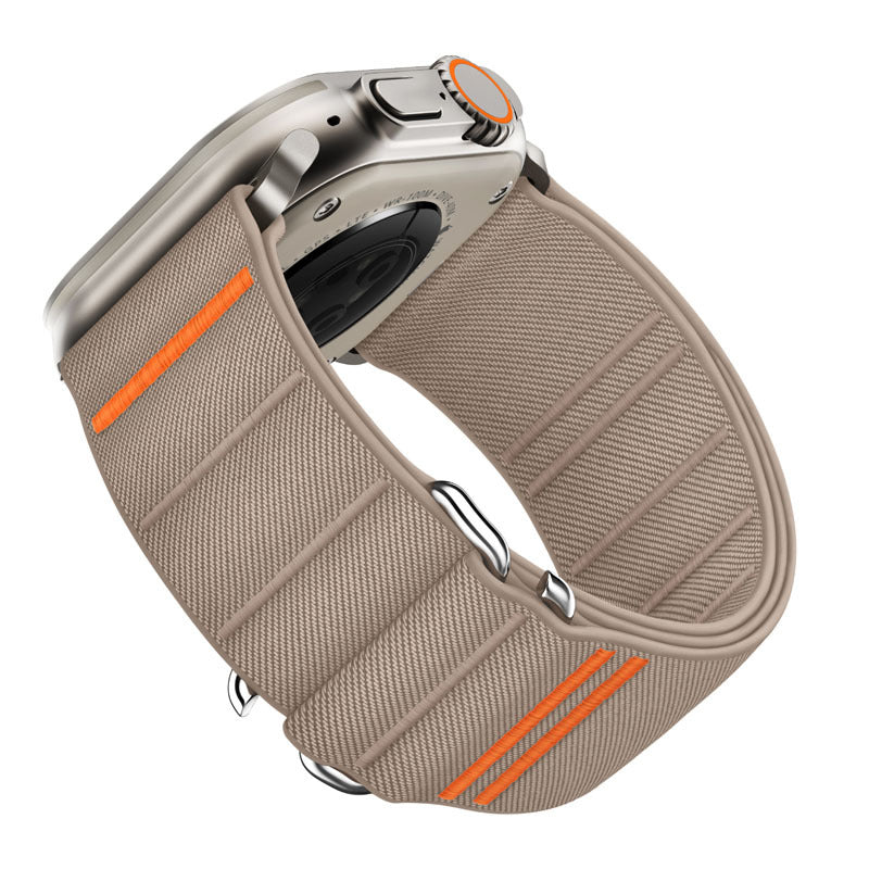 Elastic Nylon Watchband Stainless Steel Buckle