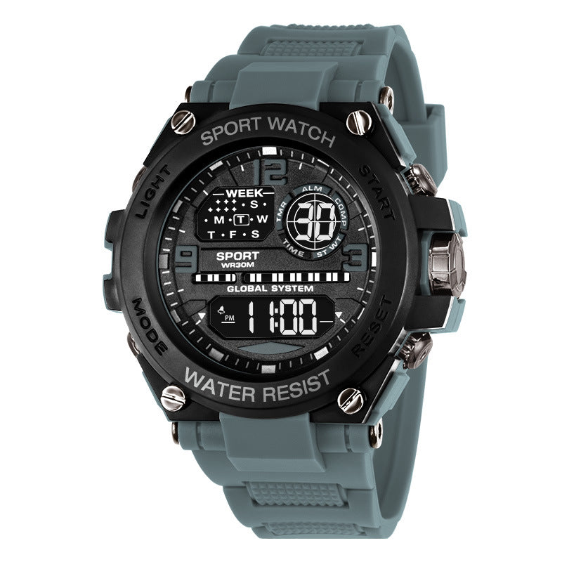 Good-looking Simple Electronic Watch Student Outdoor Sports Timing Luminous