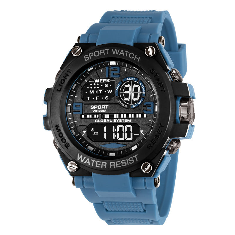 Good-looking Simple Electronic Watch Student Outdoor Sports Timing Luminous