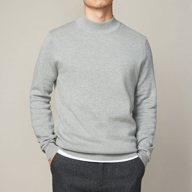 Autumn And Winter Mock Neck Sweater Men's Undershirt