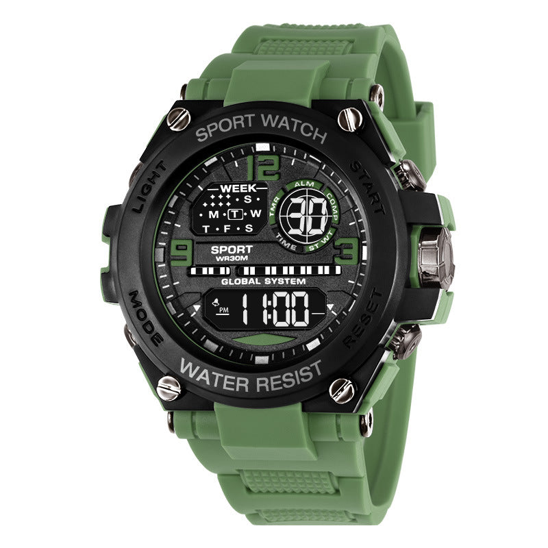 Good-looking Simple Electronic Watch Student Outdoor Sports Timing Luminous