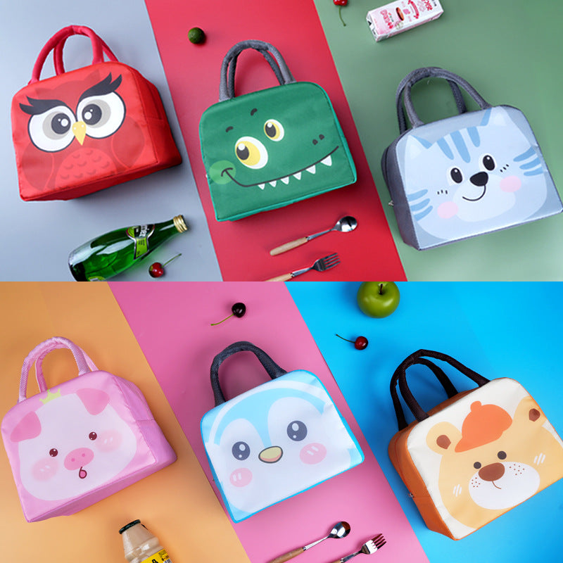 Cartoon Funny Children Thick Aluminum Foil Insulated Lunch Box Bag