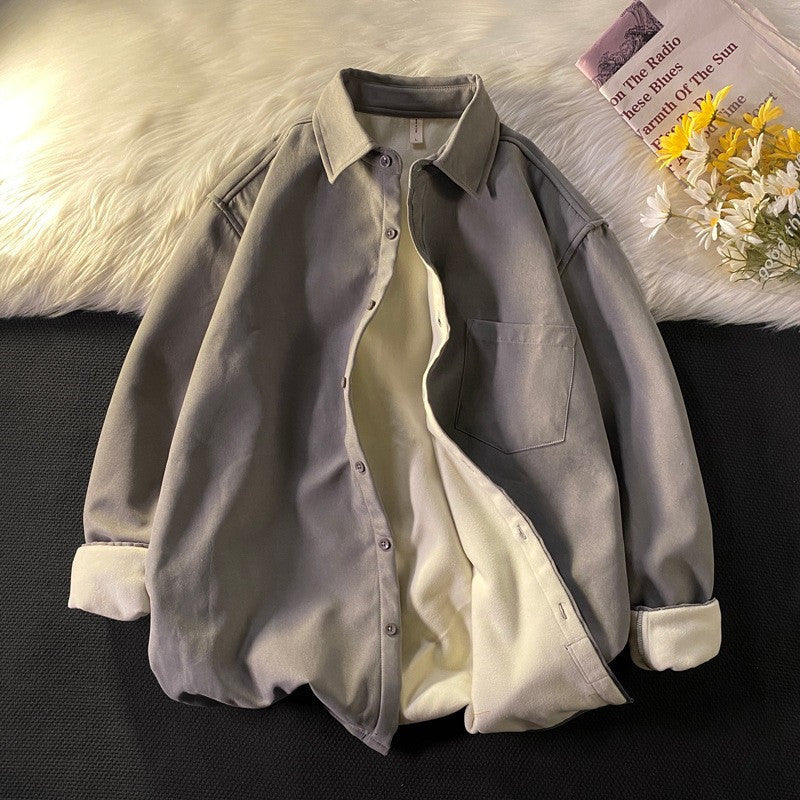 New Loose Shirt Men's Long-sleeved All-match Handsome