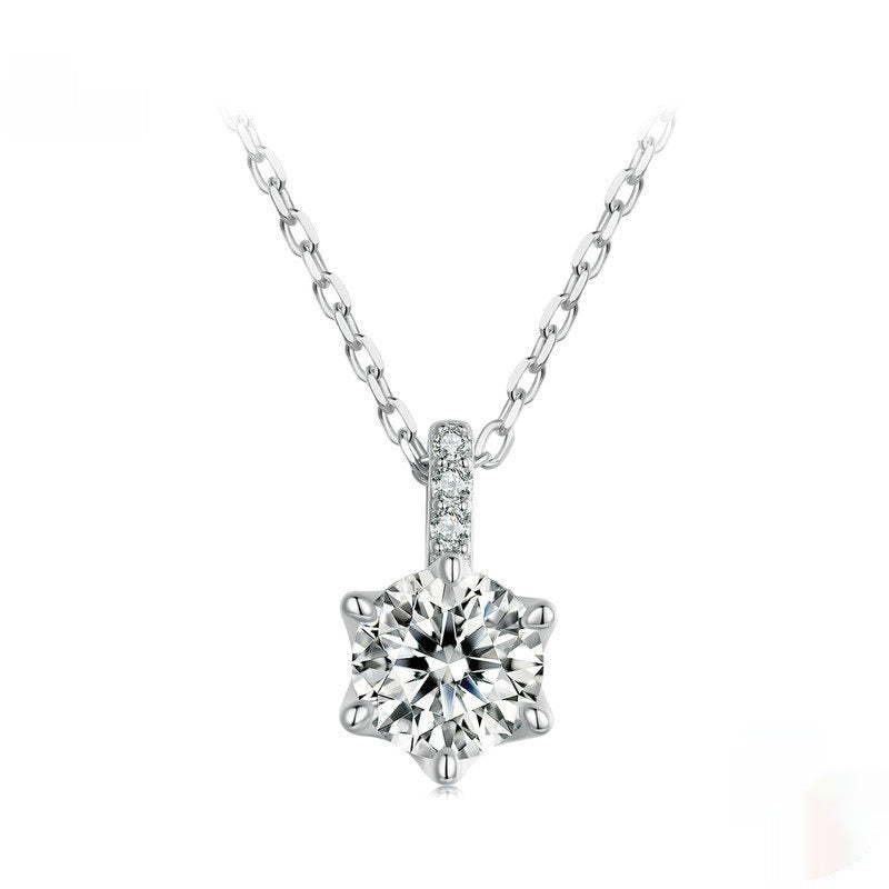Shining Moissanite Necklace Pendant For Women