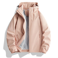 Couple Single-layer Jacket Windproof Sports Fleece-lined Padded Overalls