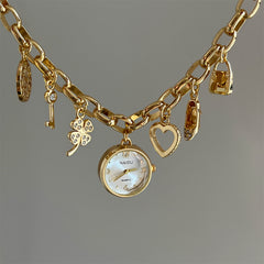 Fashion Korean Style Diamond Thin Love Watch Women's Simple