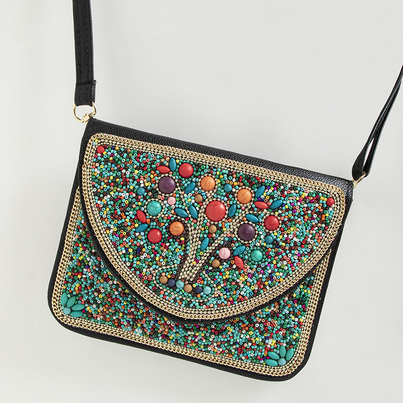 Bohemian Style Bag Bead Ethnic Style Satchel Shell Phone Bag