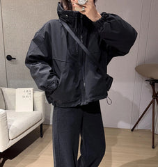 Short American Hooded Loose Small Casual Jacket Top