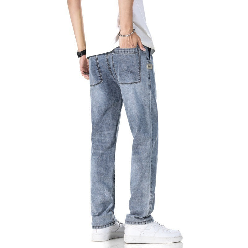 Thin Loose Light Business Straight Jeans