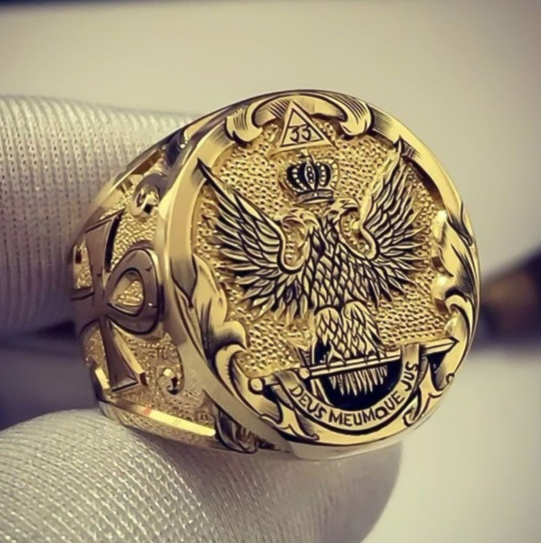 Flying Eagle Domineering European And American Men's Ring