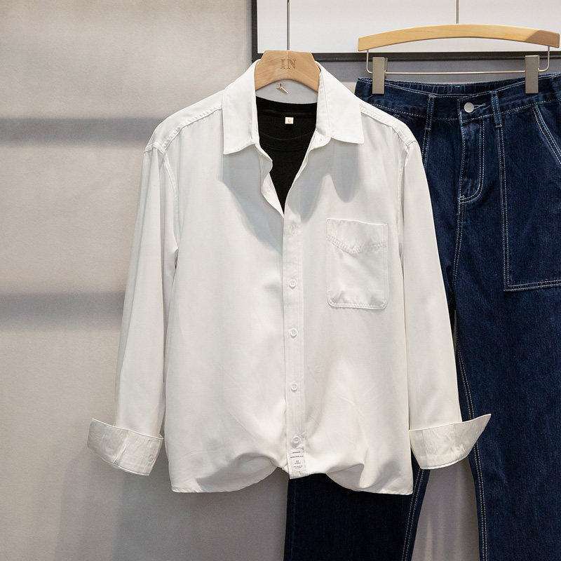 New Loose Shirt Men's Long-sleeved All-match Handsome