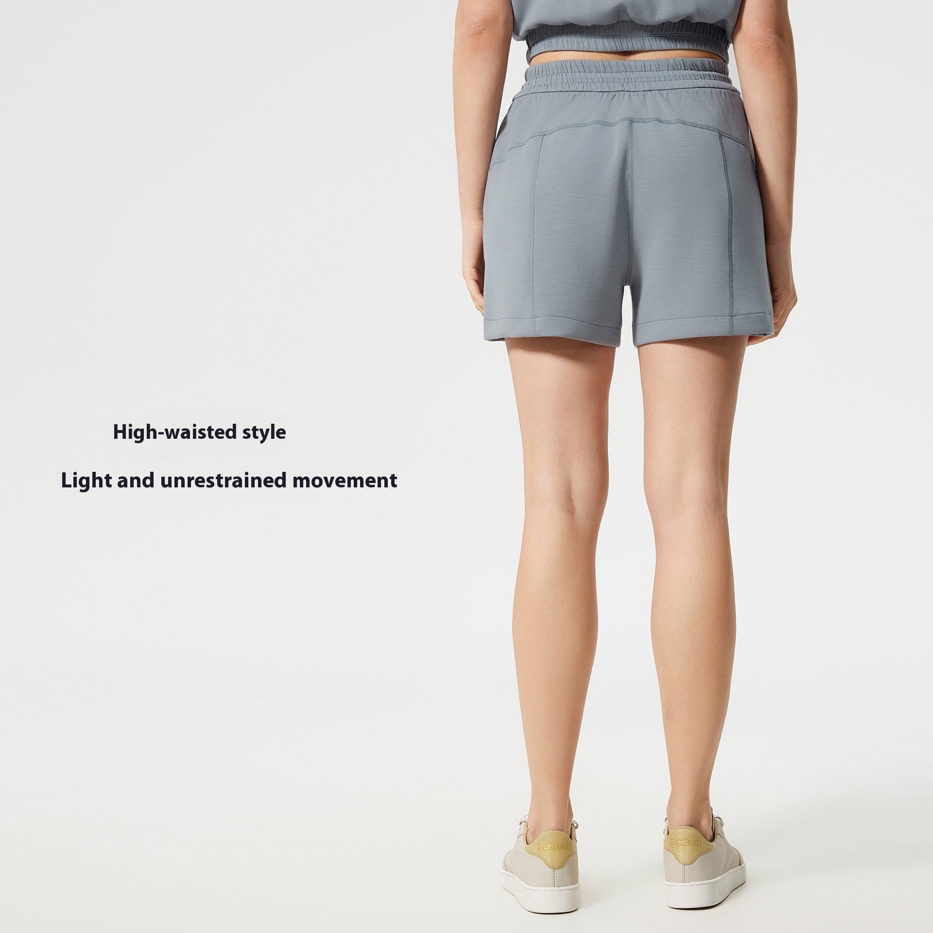 Drawstring High Waist Cloud Feeling Skin-friendly Running Wide Leg Casual Shorts