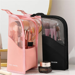 Makeup Brush Case Makeup Brush Holder Travel Waterproof Cosmetic Bag Stand-up Foldable Makeup Cup With Zipper