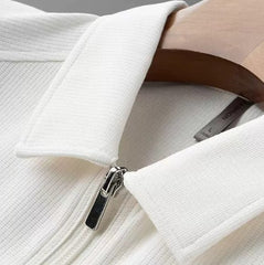 Pure Color Half Zip Short Sleeve T-shirt